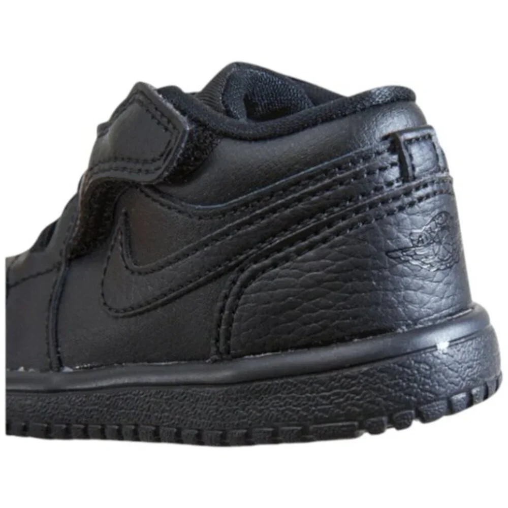 Nike Jordan 1 Low Alt Triple Black Little Kid Child Shoes Size 4C NEW CI3436-091